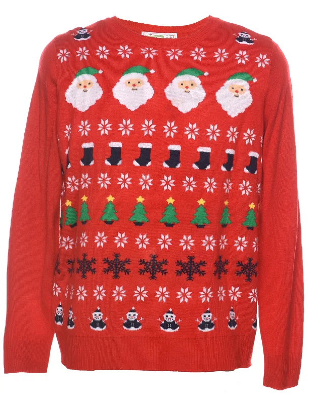 Price Slash Santa Claus Christmas Jumper - M