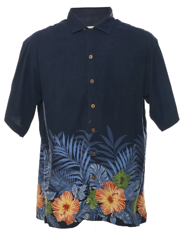 Time-Sensitive Silk Hawaiian Shirt - M