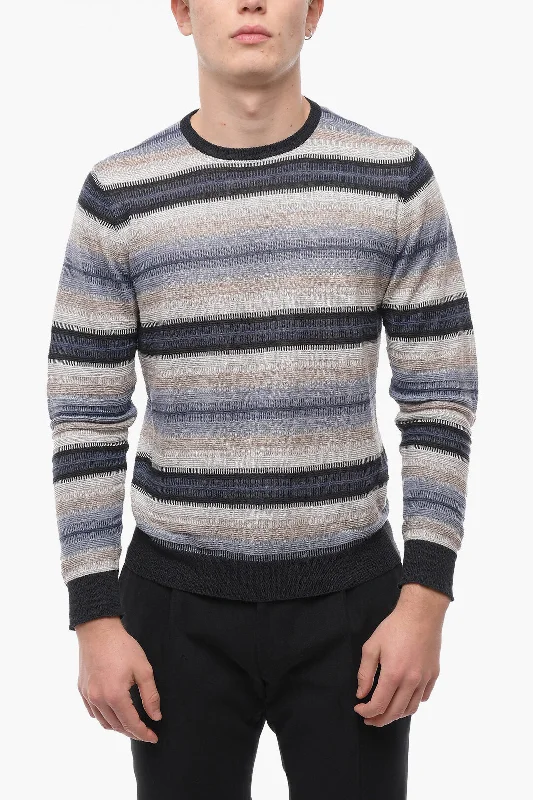 Weekend Savings Fiesta Corneliani Pure Knitwear Crew Neck Canton Linen Blend Sweater