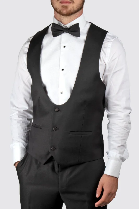 Today's Deal Daniel Hechter Samuel Scoop Front Waistcoat Black