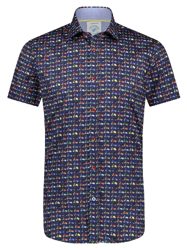 Quick Deals A Fish Named Fred Scooters Shirt Navy
