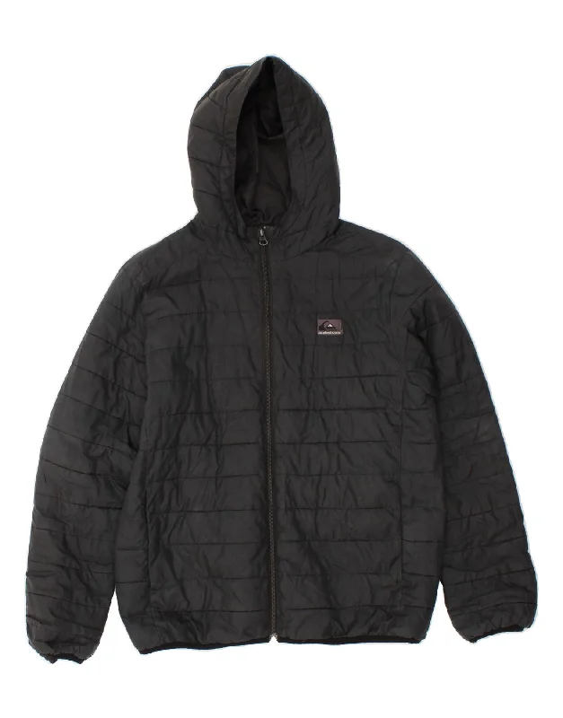 Weekend Discounts to Snag QUIKSILVER Womens Hooded Padded Jacket UK 16 Large Black Polyester Weekend Discounts to Snag QUIKSILVER Womens Hooded Padded Jacket UK 16 Large Black Polyester