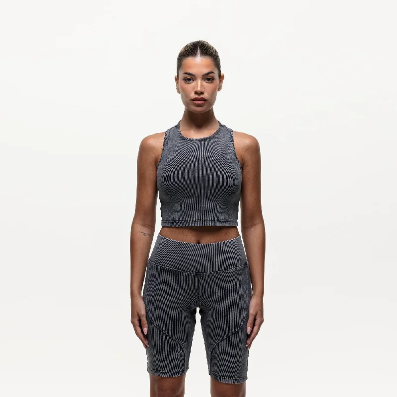 Closeout Deal Contour Acid Wash Ribbed Top