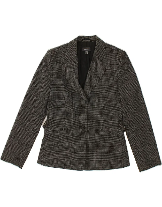 Reduced Price MEXX Womens 2 Button Blazer Jacket UK 10 Small Grey Check Polyester