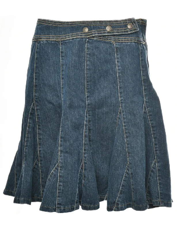 Price Drop Skater Denim Skirt - S