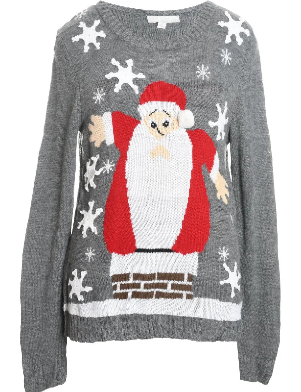 Bargain Alert Santa Claus Christmas Jumper - L