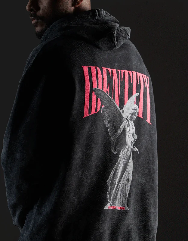 Weekend Savings Spree Angel Pink - Drop Shoulder Hoodie Black | Optic Wash