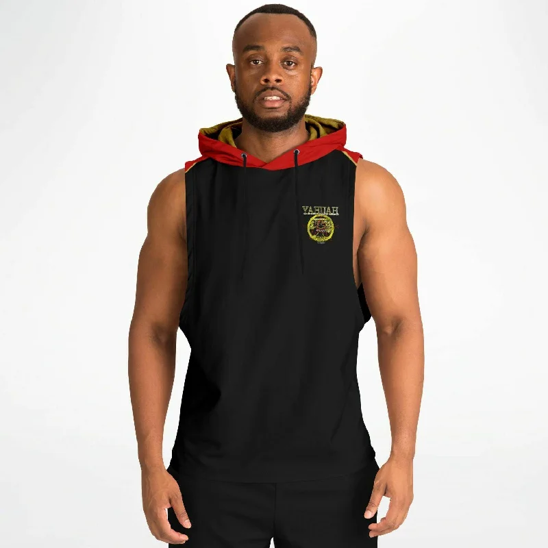 Steal Deal A-Team 01 Red Men's Designer Athletic Sleeveless Drop Armhole Pullover Hoodie Steal Deal A-Team 01 Red Men's Designer Athletic Sleeveless Drop Armhole Pullover Hoodie