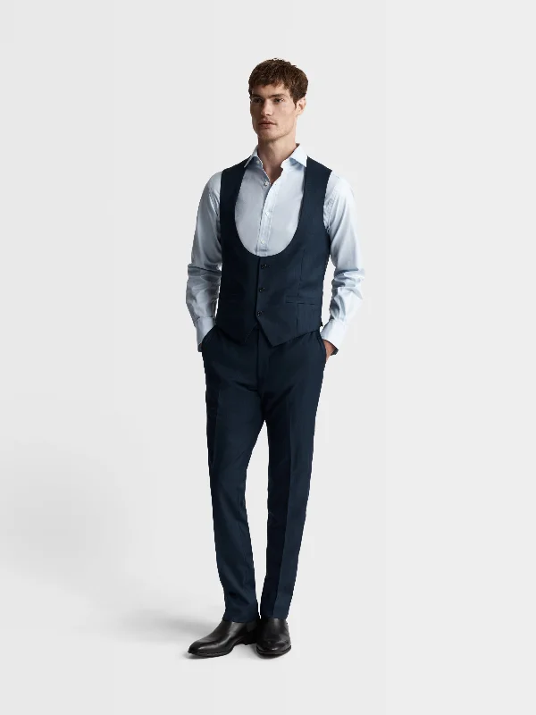 Weekend Specials to Love Owens Italian Luxury Slim Navy Waistcoat