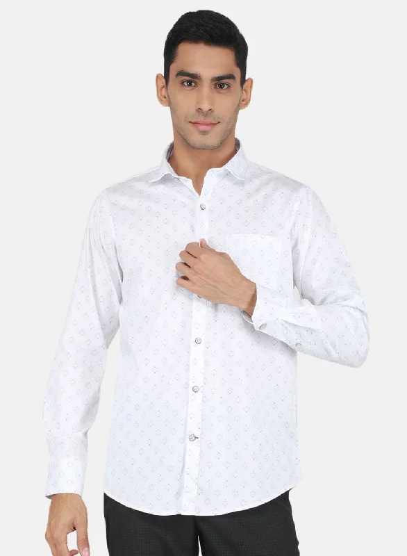 Super Discount Men Blue Printed Shirt