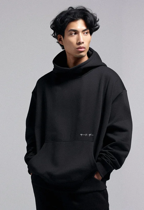 Weekend Discounts to Delight MOA49 Hoodie Pria Premium ScubaLux Adem "katakana rib" hitam Weekend Discounts to Delight MOA49 Hoodie Pria Premium ScubaLux Adem "katakana rib" hitam