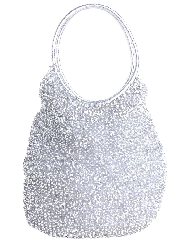 Midnight Madness Silver Shiny Shoulder Bag
