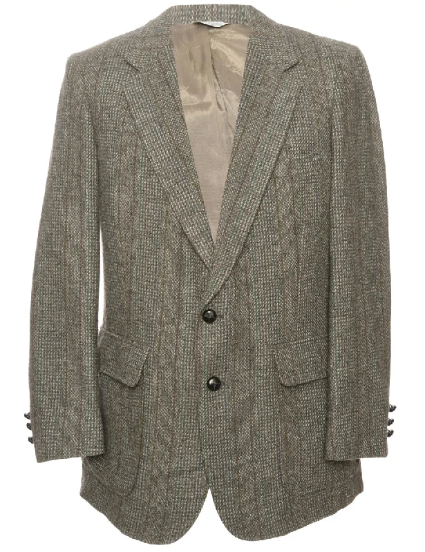 Weekend Savings Extravaganza Single Breasted Wool Blend Classic Grey Blazer - M