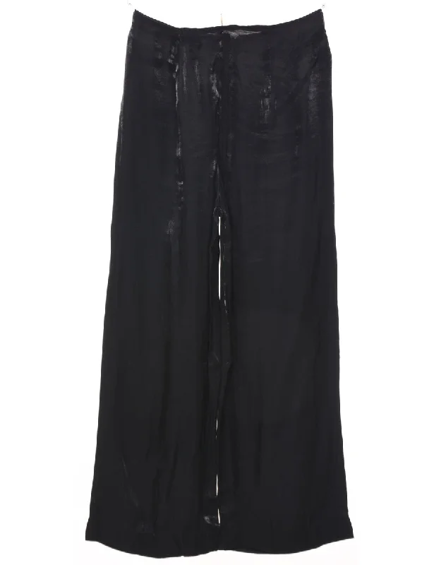 Weekend Deals to Make You Smile Shiny Black Trousers - W26 L25
