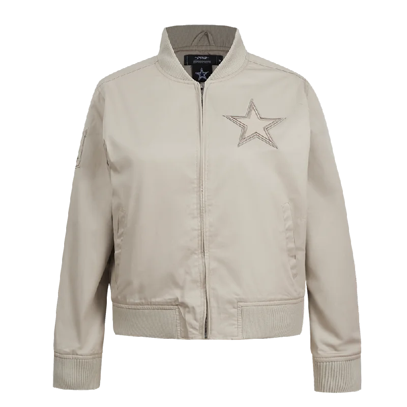 Weekend Discounts to Delight NFL DALLAS COWBOYS NEUTRAL WOMEN'S TWILL JACKET (TAUPE) Weekend Discounts to Delight NFL DALLAS COWBOYS NEUTRAL WOMEN'S TWILL JACKET (TAUPE)