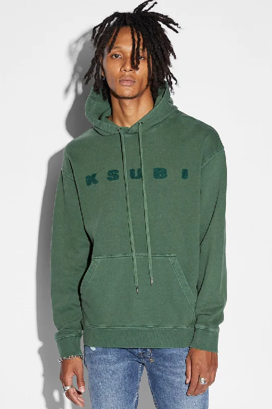 Price Slash Ksubi Blocked Biggie Hoodie - Emerald