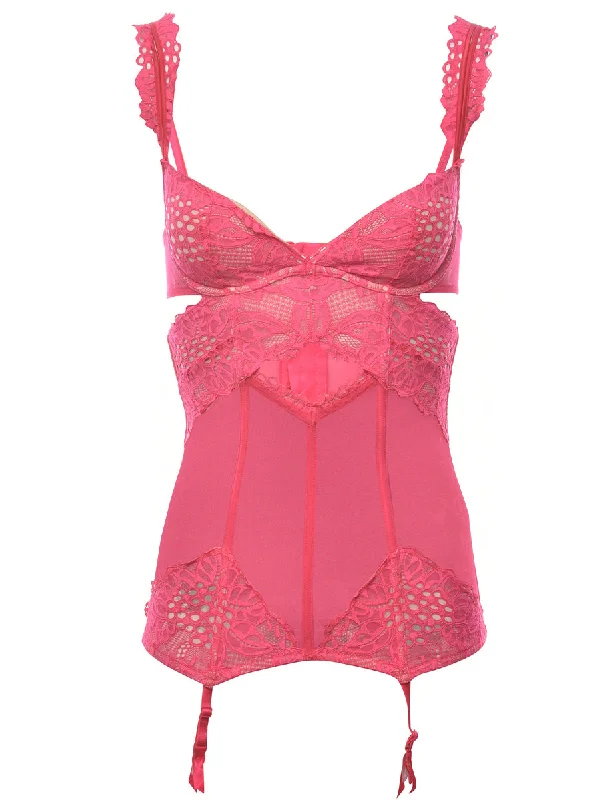 Make Your Weekend Count with Savings Sheer Pink Corset - XS
