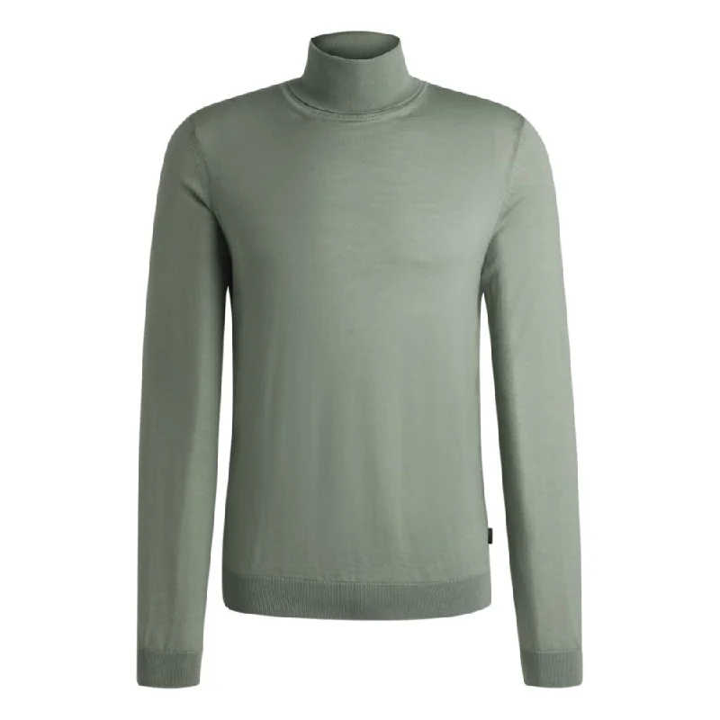 Early Bird Slim-fit rollneck sweater in merino wool