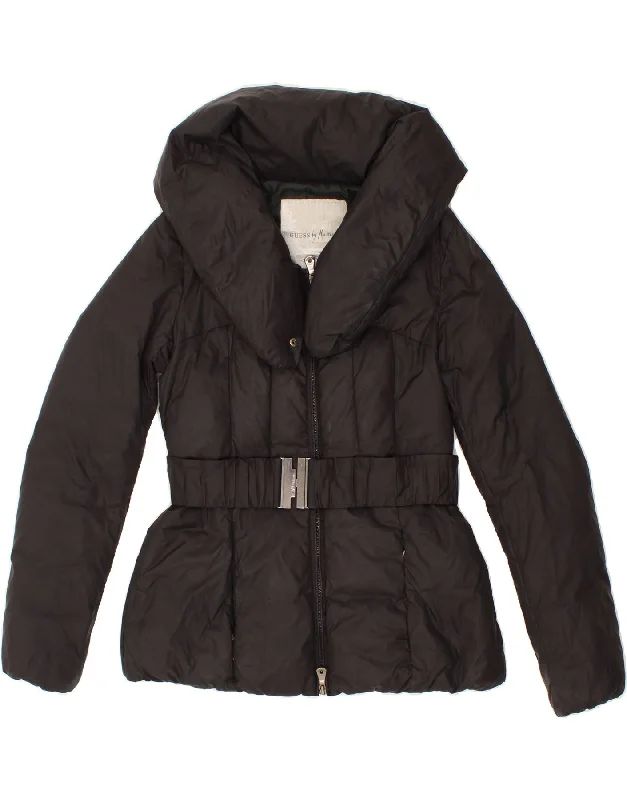 Super Deal GUESS BY MARCIANO Womens Padded Jacket IT 42 Medium Black Nylon