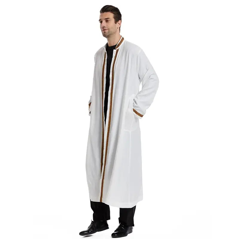 Fantastic Savings Muslim Men Arab Bisht Thobe Outwear Cardigan Open Thobe Thawb