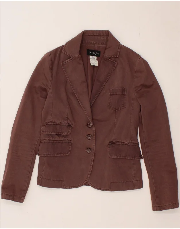 Big Savings PATRIZIA PEPE Womens 3 Button Blazer Jacket IT 40 Small Brown Cotton
