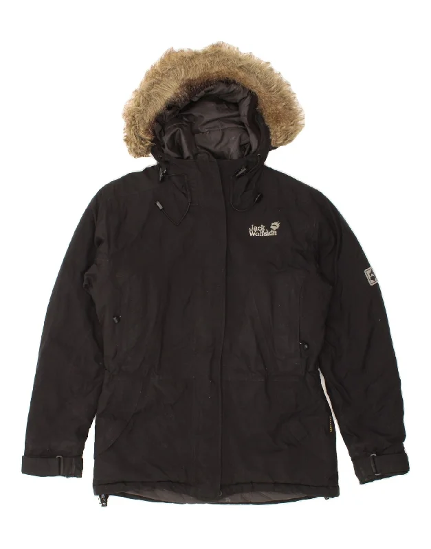 Weekend Bargains to Savor JACK WOLFSKIN Womens Oversized Hooded Windbreaker Jacket UK 10 Small Black Weekend Bargains to Savor JACK WOLFSKIN Womens Oversized Hooded Windbreaker Jacket UK 10 Small Black