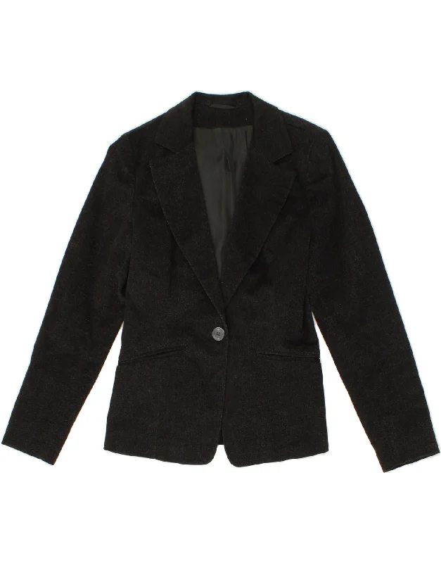 Sale Alert MONA Womens 1 Button Blazer Jacket EU 38 Medium Black Cotton