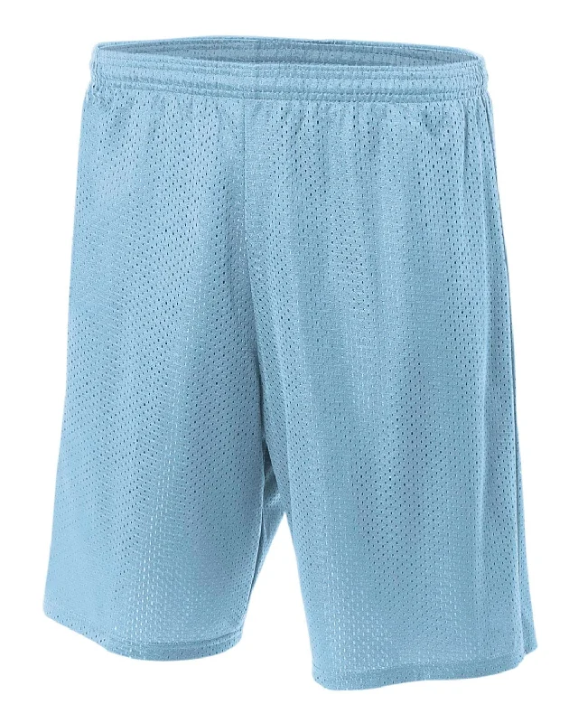 Final Offer A4 Adult Nine Inch Inseam Mesh Shorts | Light Blue