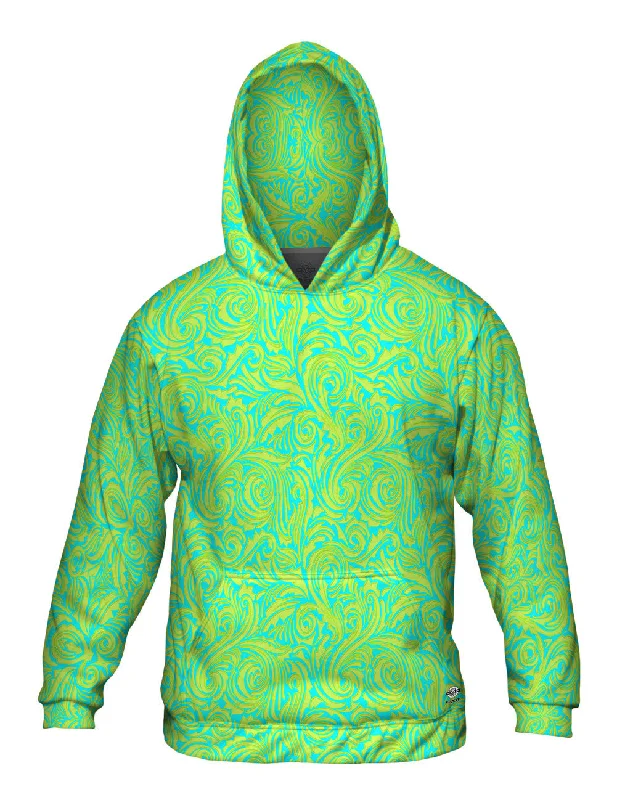 Weekend Offers That Shine Autumn Me Aqua Leaf Swirls Pattern