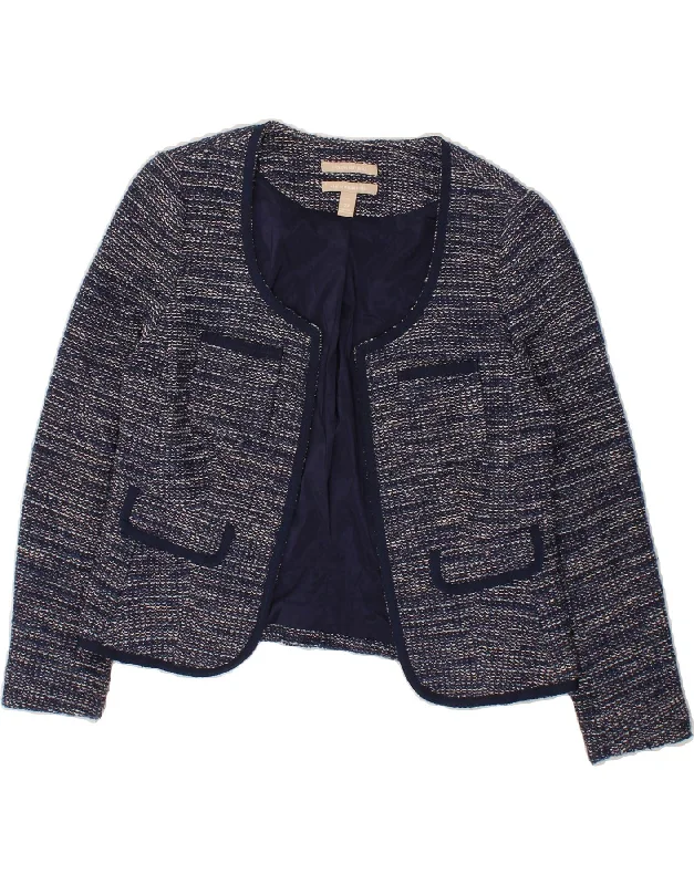 Celebrate the Weekend with Discounts BANANA REPUBLIC Womens Crop Open Blazer Jacket US 2 XS Navy Blue Cotton Celebrate the Weekend with Discounts BANANA REPUBLIC Womens Crop Open Blazer Jacket US 2 XS Navy Blue Cotton
