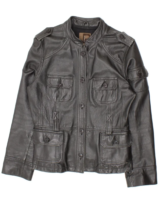 Weekend Deals to Make You Happy CONBIPEL Womens Military Leather Jacket IT 42 Medium Black Leather Weekend Deals to Make You Happy CONBIPEL Womens Military Leather Jacket IT 42 Medium Black Leather