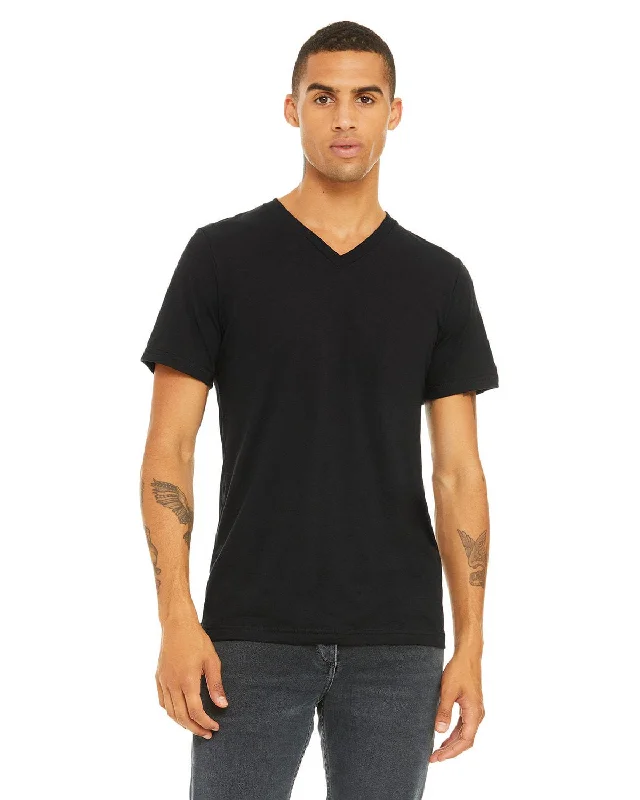 Great Bargain Bella+Canvas Unisex Triblend Short Sleeve V-Neck T-Shirt | Solid Blk Trblnd Great Bargain Bella+Canvas Unisex Triblend Short Sleeve V-Neck T-Shirt | Solid Blk Trblnd