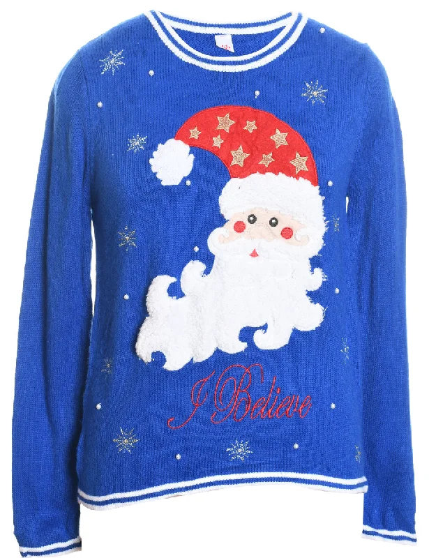 Hurry Up Santa Claus Christmas Jumper - M