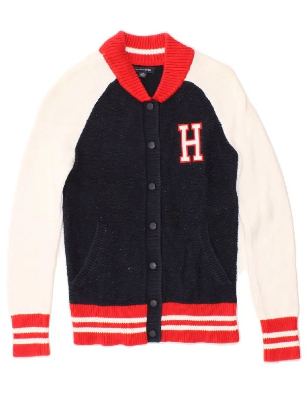 Fantastic Savings TOMMY HILFIGER Womens Graphic Knit Bomber Jacket UK 2 2XS Navy Blue Fantastic Savings TOMMY HILFIGER Womens Graphic Knit Bomber Jacket UK 2 2XS Navy Blue