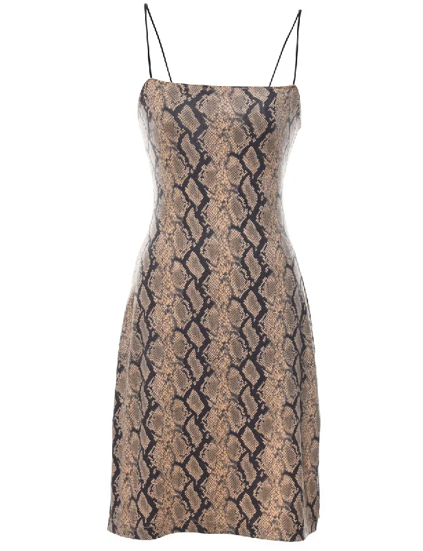 Sale Event Snakeskin Print Dress - M