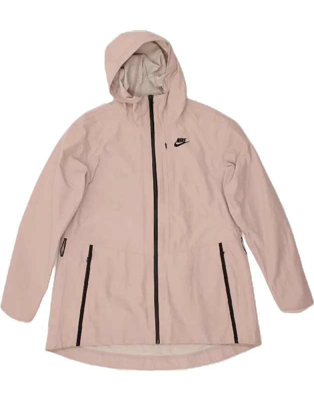 Weekend Savings Spree NIKE Womens Hooded Rain Jacket UK 10 Small Pink Nylon