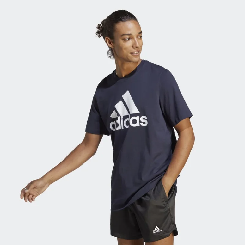 Weekend Bargains to Love ADIDAS MEN'S ESSENTIALS SINGLE JERSEY BIG LOGO NAVY TEE