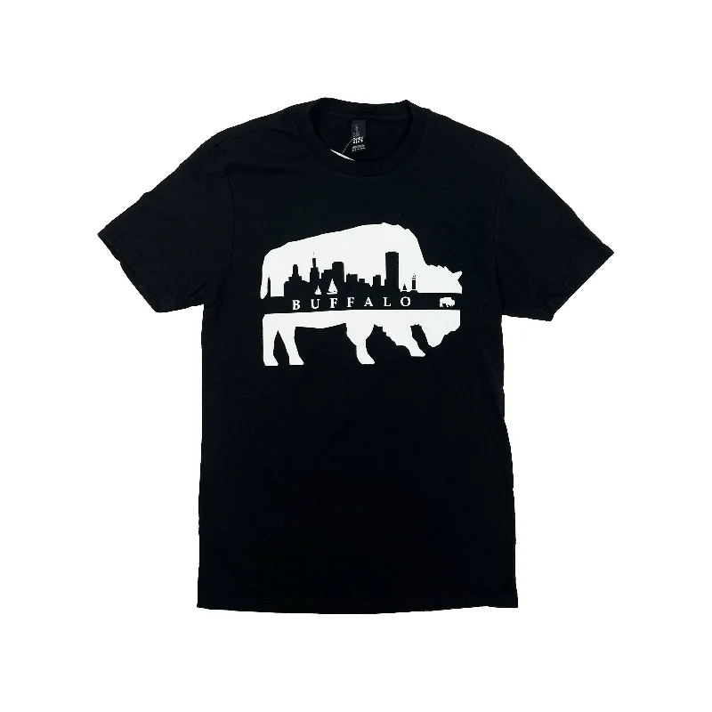 Year-End Deals BFLO Buffalo Skyline Black Short Sleeve Shirt