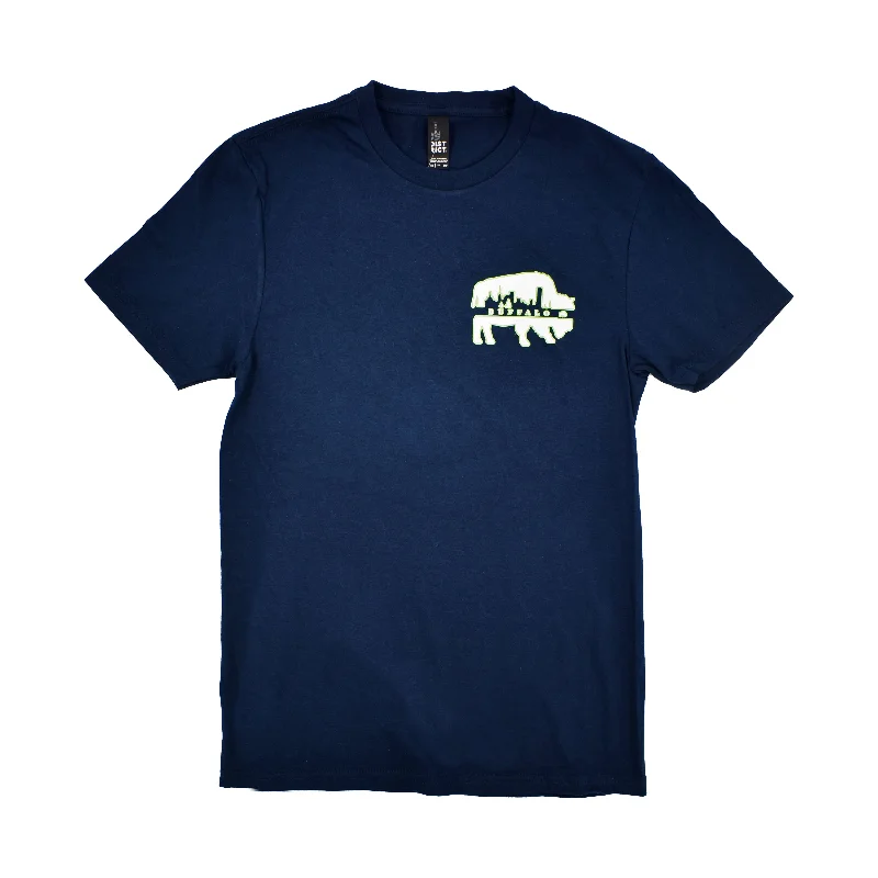 Stock Up BFLO Navy Blue Skyline Short Sleeve Shirt
