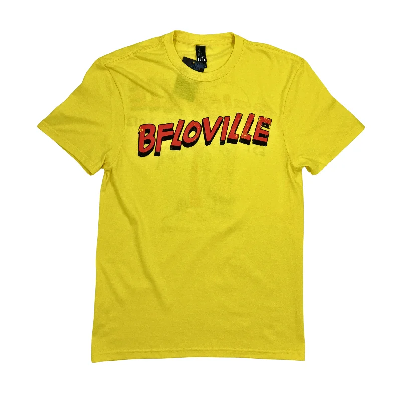 Weekend Savings Sensation BFLOVILLE Lemon Yellow Short Sleeve Shirt