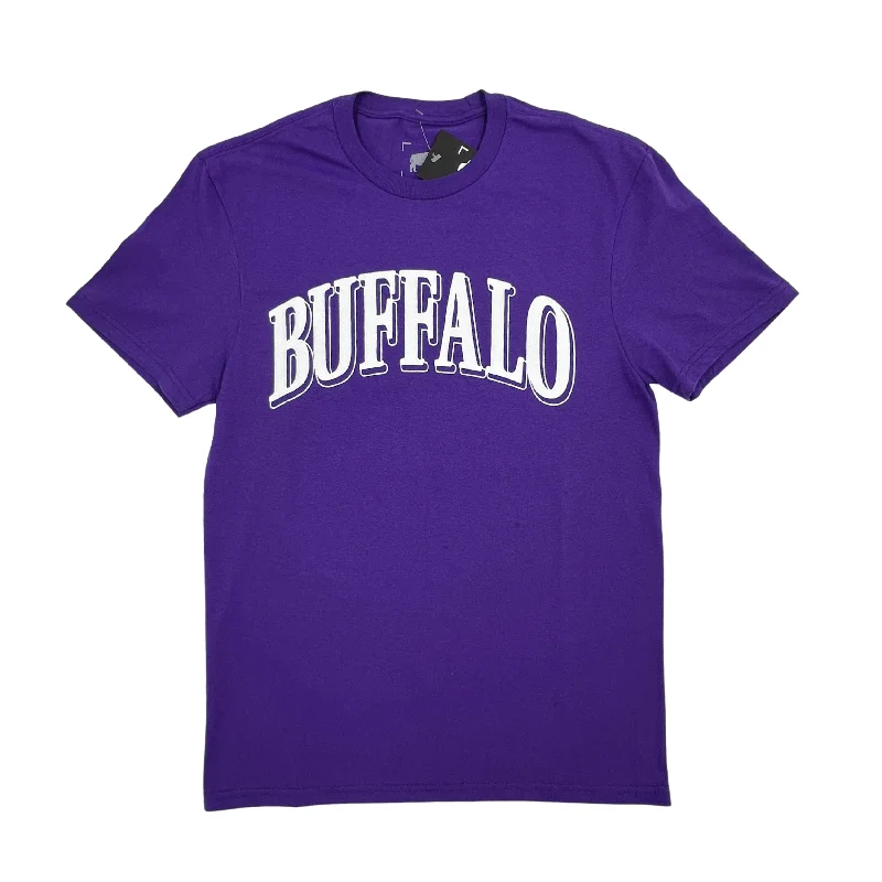 Weekend Price Cuts Galore Buffalo Collegiate Style Purple Short Sleeve Shirt