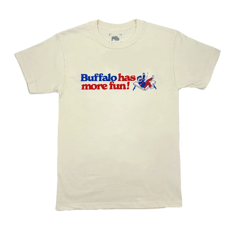 Weekend Savings Fiesta Buffalo Tailgate Club Cream Short Sleeve Shirt