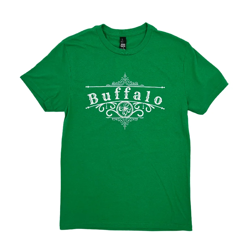 Super Deal Buffalo With Irish Iron Works Design Kelly Green T-Shirt