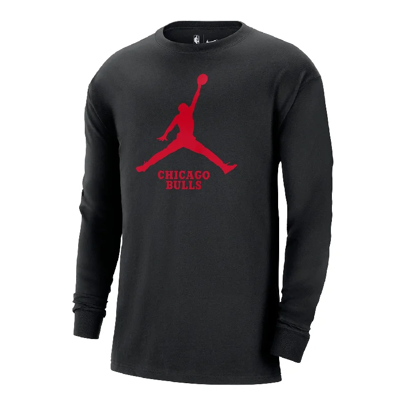 Weekend Specials to Savor Chicago Bulls Nike Jordan Black Long Sleeve T-Shirt