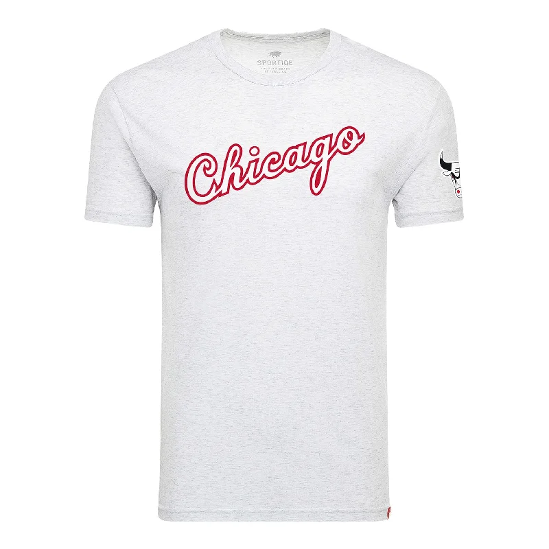 Weekend-Only Price Drops Chicago Bulls Sportiqe Script White Comfy T-Shirt