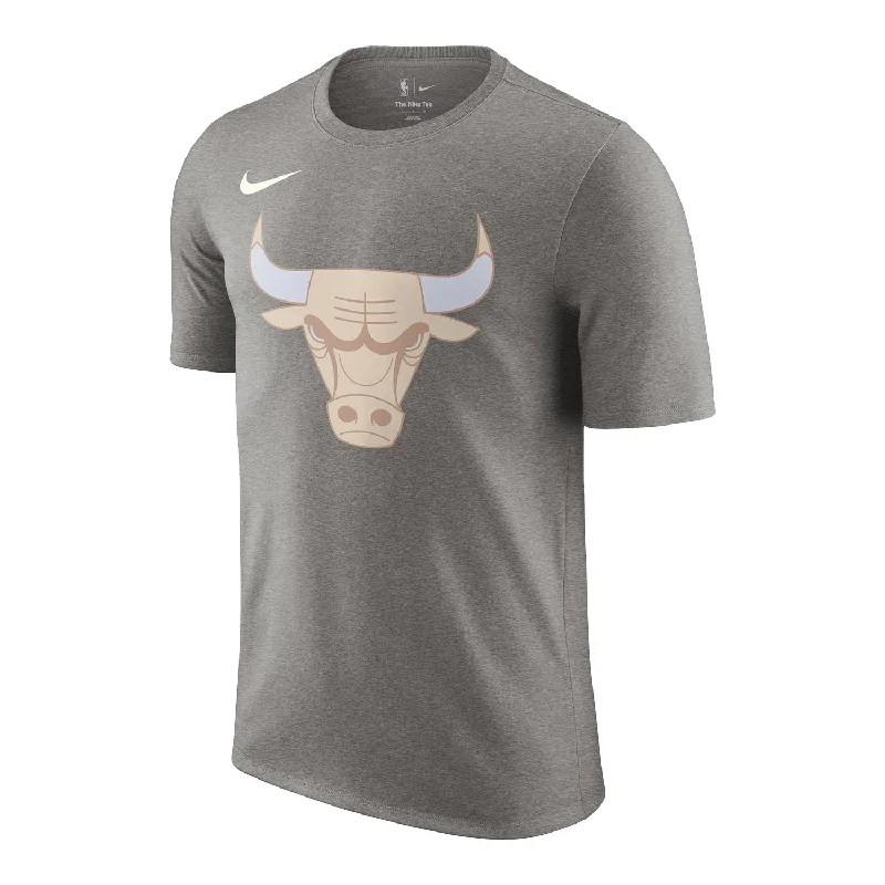 Markdown Sale 2024-25 Chicago Bulls City Edition Nike Logo Grey T-Shirt