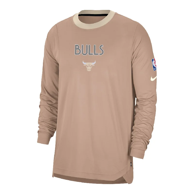 Limited Supply 2024-25 Chicago Bulls City Edition Nike Long Sleeve Pregame T-Shirt