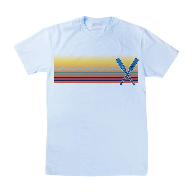 Sale Alert Ice Blue Waves and Oars UV Color Changing Short Sleeve Shirt