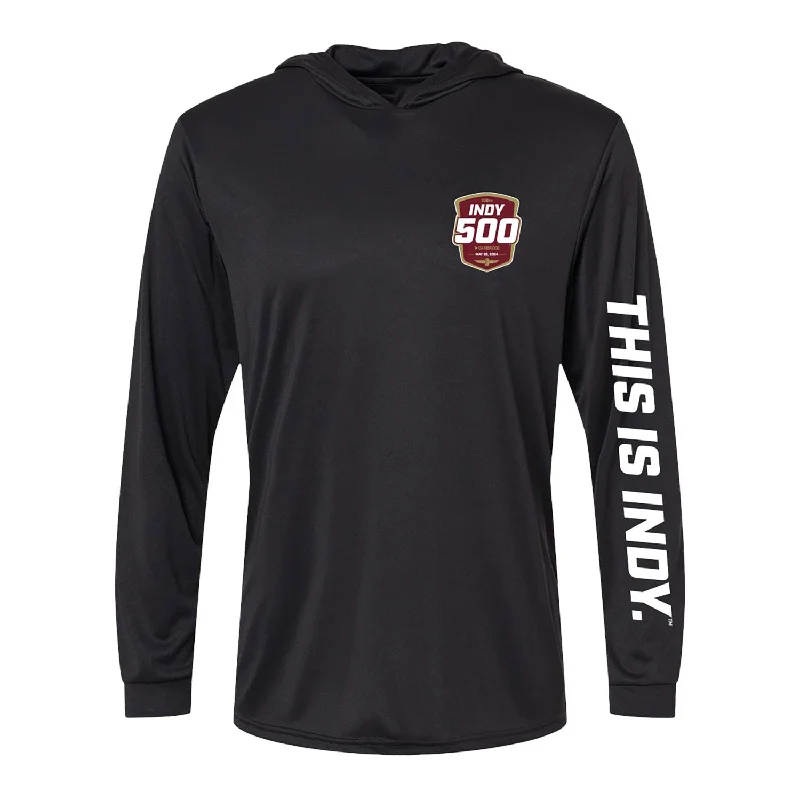 Hurry In 2024 Indy 500 Performance Hooded Long Sleeve T-Shirt