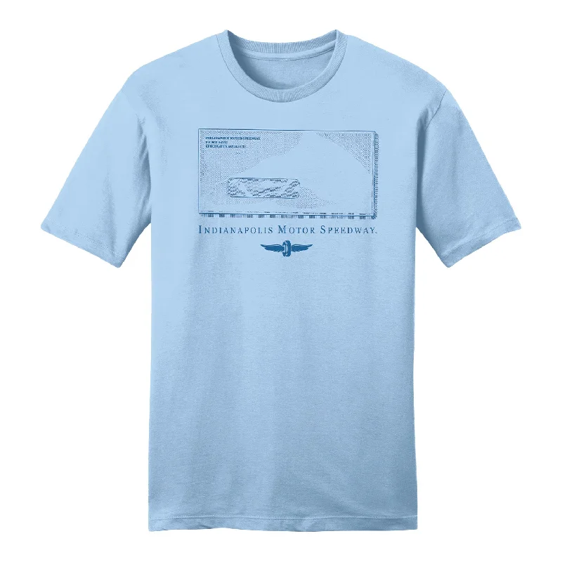 Hot Buy INDIANAPOLIS MOTOR SPEEDWAY BLUE ENVELOPE T-SHIRT